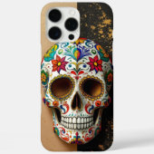 Dekorativer Zuckerschädel Case-Mate iPhone Hülle (Rückseite)