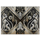 Dekoratives Abstraktes Black Cat Cat Cutting Board Schneidebrett (Vorderseite)