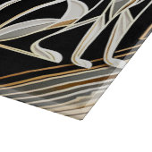 Dekoratives Abstraktes Black Cat Cat Cutting Board Schneidebrett (Ecke)