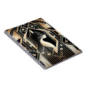 Dekoratives Abstraktes Black Cat Notebook Notizblock (Rechte Seite)