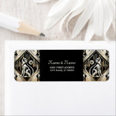 Dekoratives Abstraktes Black Cat Rücksendeadresse- (Insitu)