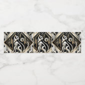 Dekoratives Abstraktes Black Cat Water Flasche Eti Wasserflaschenetikett (Einzelnes Label)