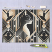 Dekoratives Abstraktes Gewebe für die schwarze Kat Seidenpapier (Handwerk)