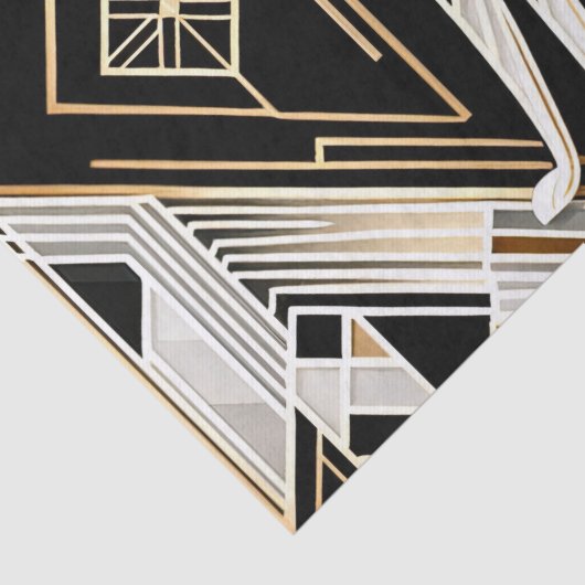 Dekoratives Abstraktes Schwarzkatzengewebe Seidenpapier (Detail)