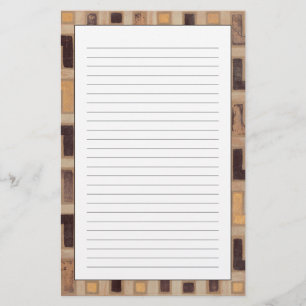 Dekoratives Afrikaner Mudcloth Muster Briefpapier