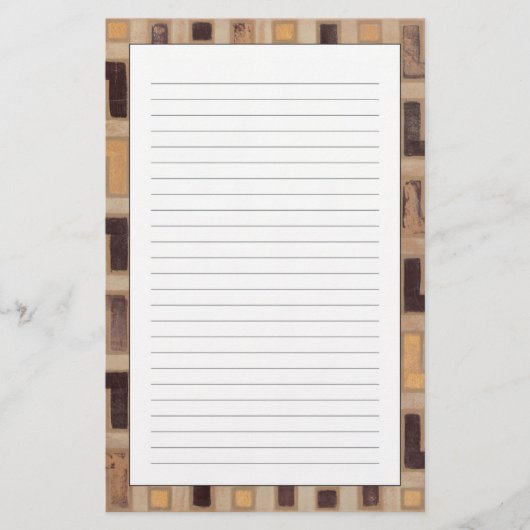 Dekoratives Afrikaner Mudcloth Muster Briefpapier (Vorderseite)