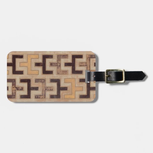 Dekoratives afrikanisches Mudcloth-Muster Gepäckanhänger (Vorderseite horizontal)