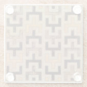 Dekoratives afrikanisches Mudcloth-Muster Glasuntersetzer (Rückseite)