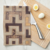 Dekoratives afrikanisches Mudcloth-Muster Handtuch (Viertel Falte)