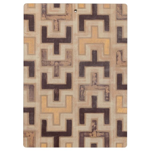 Dekoratives afrikanisches Mudcloth-Muster Klemmbrett (Rückseite)