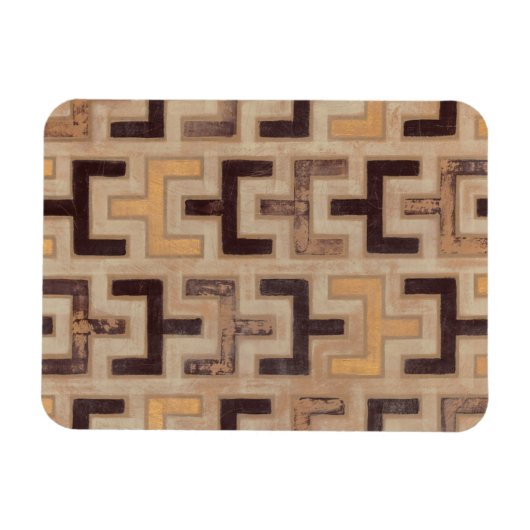 Dekoratives afrikanisches Mudcloth-Muster Magnet (Horizontal)