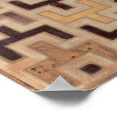 Dekoratives afrikanisches Mudcloth-Muster Poster (Ecke)