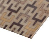 Dekoratives afrikanisches Mudcloth-Muster Schneidebrett (Ecke)