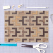 Dekoratives afrikanisches Mudcloth-Muster Seidenpapier (Handwerk)