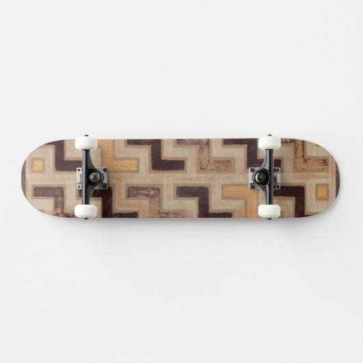 Dekoratives afrikanisches Mudcloth-Muster Skateboard (Horizontal)