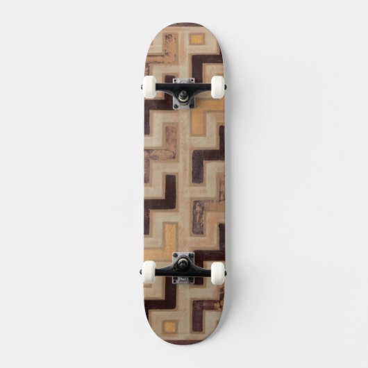 Dekoratives afrikanisches Mudcloth-Muster Skateboard (Vorderseite)