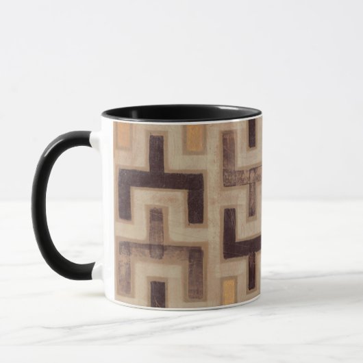 Dekoratives afrikanisches Mudcloth-Muster Tasse (Links)