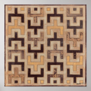 Dekoratives afrikanisches Mundtuch-Muster Poster