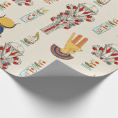 Dekoratives ägyptisches nahtloses Muster Geschenkpapier (Ecke)