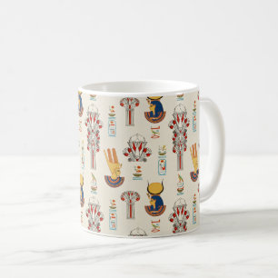 Dekoratives ägyptisches nahtloses Muster Kaffeetasse