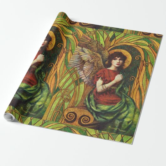 Dekoratives Angel Design Wrapping Paper Geschenkpapier (Ungerollt)