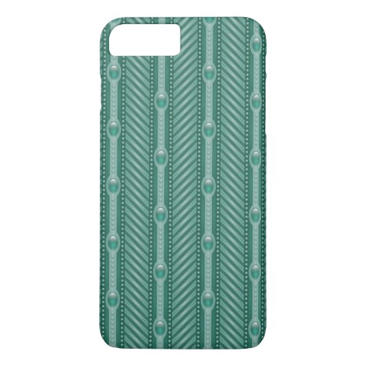 Dekoratives aquamarines Muster Case-Mate iPhone Hülle (Rückseite)