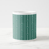 Dekoratives aquamarines Muster Jumbo-Tasse (Vorderseite)