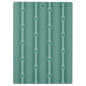 Dekoratives aquamarines Muster Klemmbrett (Rückseite)