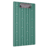 Dekoratives aquamarines Muster Klemmbrett (Rechts)