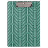 Dekoratives aquamarines Muster Klemmbrett (Vorderseite)