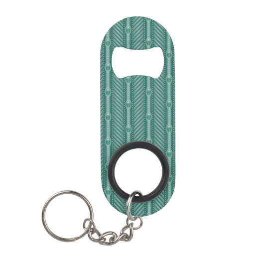 Dekoratives aquamarines Muster Mini Flaschenöffner (Vorderseite)
