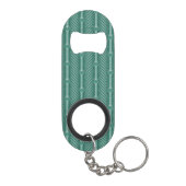Dekoratives aquamarines Muster Mini Flaschenöffner (Rückseite)