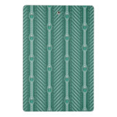 Dekoratives aquamarines Muster Mini Klemmbrett (Rückseite)