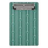 Dekoratives aquamarines Muster Mini Klemmbrett (Vorderseite)