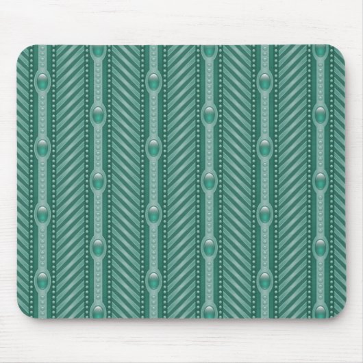 Dekoratives aquamarines Muster Mousepad (Vorne)