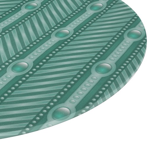 Dekoratives aquamarines Muster Schneidebrett (Ecke)