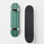 Dekoratives aquamarines Muster Skateboard (Vorderseite)
