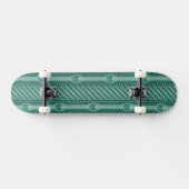 Dekoratives aquamarines Muster Skateboard (Horizontal)