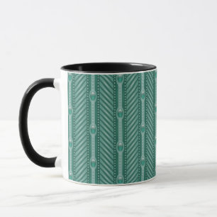 Dekoratives aquamarines Muster Tasse