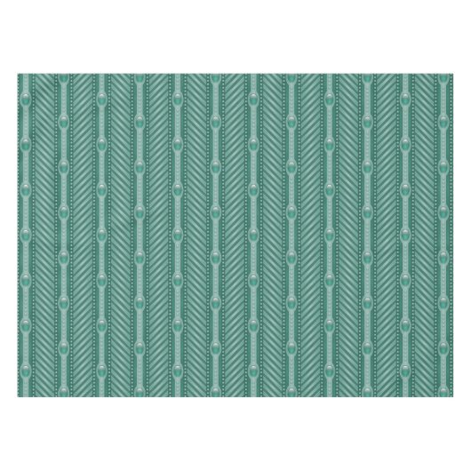 Dekoratives aquamarines Muster Tischdecke (Vorderseite (Horizontal))