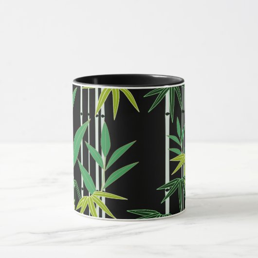 Dekoratives Bambusmuster Tasse (Zentrum)