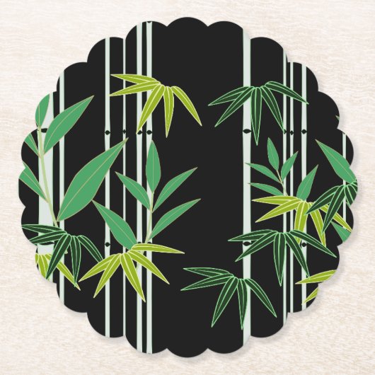 Dekoratives Bambusmuster Untersetzer (Vorderseite)