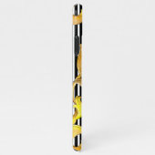 Dekoratives Barock- und Streifen-Muster mit Namen iPhone Hülle (Rechte Seite)