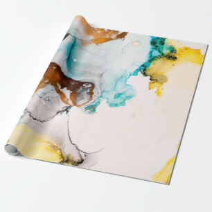 Dekoratives Bild. Dekorative Farbe. Alkohol-Tinte Geschenkpapier