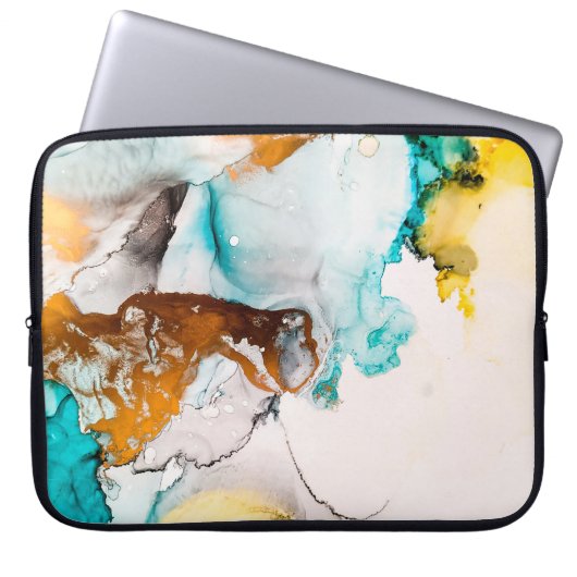 Dekoratives Bild. Dekorative Farbe. Alkoholtinte Laptopschutzhülle (Vorderseite)