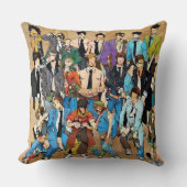 Dekoratives Bild der Menschen. Kissen (Vorderseite)