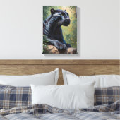 DEKORATIVES BILD EINES RIESENPANTHERS LEINWANDDRUCK (Insitu (Schlafzimmer))