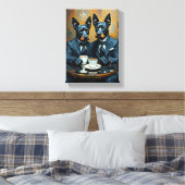 Dekoratives Bild (zwei elegante Doberman-Hunde) Leinwanddruck (Insitu (Schlafzimmer))