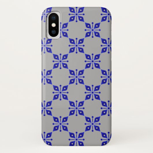 Dekoratives blaues Design Case-Mate iPhone Hülle (Rückseite)