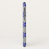 Dekoratives blaues Design Case-Mate iPhone Hülle (Hinten/Links)